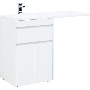 Тумба под раковину Aquanet Токио 68 (130) под стиральную машину, белая (237746)