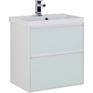 Тумба под раковину Aquanet Гласс 60 белая (196961)