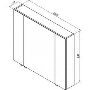 Зеркальный шкаф Aquanet Алвита 100 белый (235344)