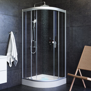 Душевой уголок Am.Pm Gem 90x90 прозрачный, матовое серебро (W90G-401-090WT)