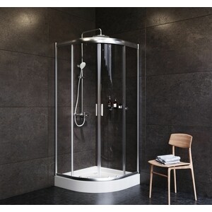 Душевой уголок Am.Pm Gem 90x90 прозрачный, матовое серебро (W90G-401-090WT)