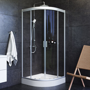 Душевой уголок Am.Pm Gem 90x90 прозрачный, матовое серебро (W90G-401-090WT)