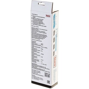 Сетевой фильтр Buro 500SH-3-W 3м (5 розеток) белый