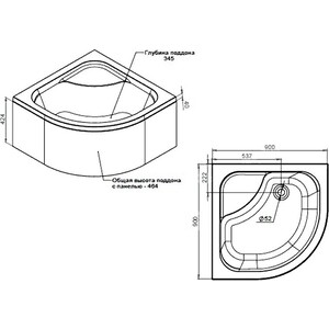 Душевой поддон Am.Pm Gem Deep 90х90 с сифоном (W90T-401A090W)