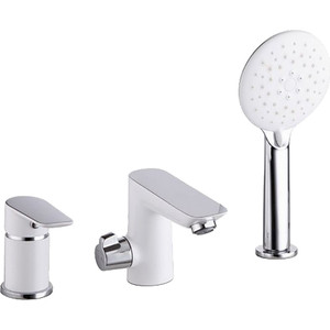 Смеситель на борт ванны IDDIS Cloud на 3 отверстия, белый (CLOSB30i07)