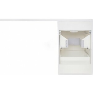 Тумба с раковиной Style line Даллас Люкс 38 (100R) подвесная, под стиральную машину, белая (СС-00000567 + 2000949237459)