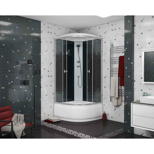 Душевая кабина Niagara NG-7509-14 BLACK 100х100х215