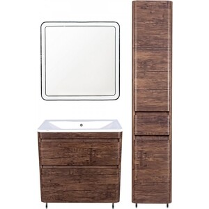 Тумба с раковиной Style line Атлантика Люкс 60 напольная, старое дерево (СС-00002207 + 2000949232843)