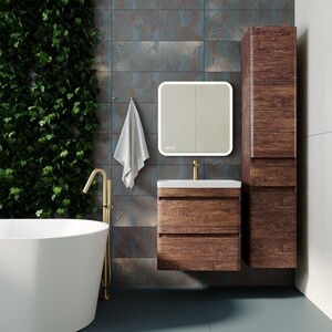 Тумба с раковиной Style line Атлантика Люкс 60 подвесная, старое дерево (СС-00002205 + 2000949232843)