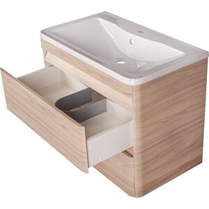 Тумба под раковину Style line Атлантика 60 подвесная, ясень перламутр (СС-00002217)