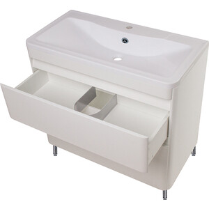 Тумба с раковиной Style line Атлантика Люкс 90 напольная, антискрейч (СС-00002212 + 2000949232850)