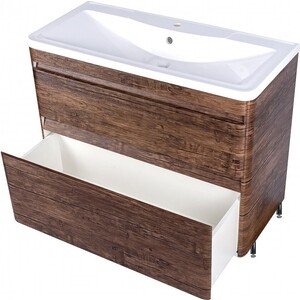 Тумба под раковину Style line Атлантика Люкс 90 напольная, старое дерево (СС-00002211)