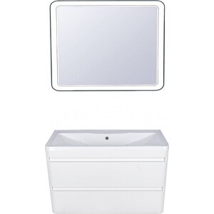 Тумба под раковину Style line Атлантика Люкс 90 подвесная, антискрейч (СС-00002210)