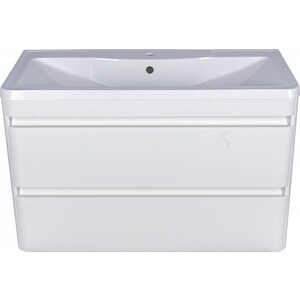 Тумба с раковиной Style line Атлантика Люкс 90 подвесная, антискрейч (СС-00002210 + 2000949232850)