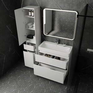 Тумба с раковиной Style line Атлантика Люкс 90 напольная, антискрейч (СС-00002212 + 2000949232850)