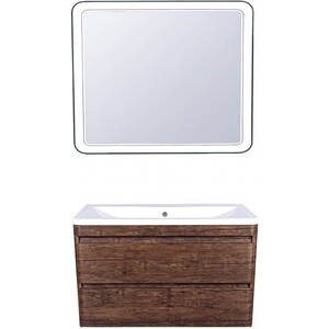 Мебель для ванной Style line Атлантика Люкс 90 подвесная, старое дерево