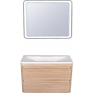 Тумба под раковину Style line Атлантика 90 подвесная, ясень перламутр (СС-00002219)