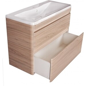 Тумба под раковину Style line Атлантика 90 подвесная, ясень перламутр (СС-00002219)