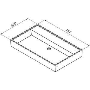 Раковина мебельная Aquanet Латина 75х46 (242338)