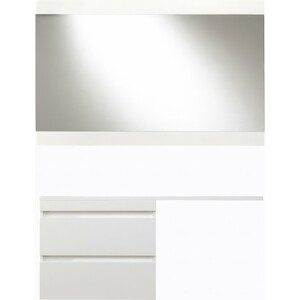 Тумба с раковиной Style line Даллас Люкс 68 (130L) подвесная, под стиральную машину, белая (СС-00000600 + 2000949237442)