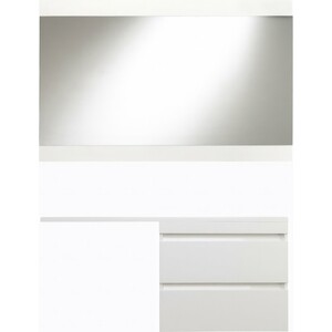 Тумба с раковиной Style line Даллас Люкс 68 (130R) подвесная, под стиральную машину, белая (СС-00000600 + 2000949237473)