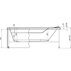 Фронтальная панель Aquanet West, Nord, Roma 160 H54 белая (233623)