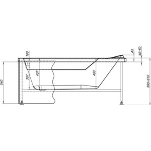Фронтальная панель Aquanet Largo, Nord, West 140 H54 У белая (243721)