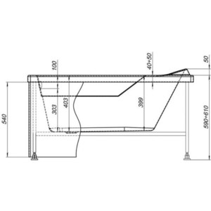 Фронтальная панель Aquanet Largo, West 120 H54 белая (243800)