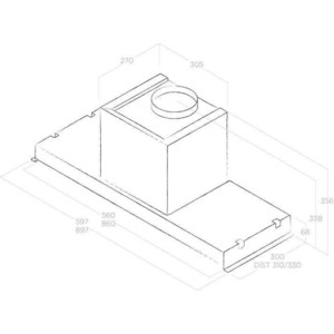 Вытяжка встраиваемая Elica GLASS OUT IX/A/60