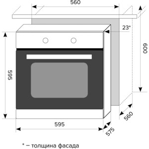 Электрический духовой шкаф Lex EDM 6070 C BL