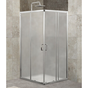 Душевой уголок BelBagno Unique A-2 80х80 с поддоном, рифленый Punto, хром (UNIQUE-A-2-75/90-P-Cr, ЛП00007)