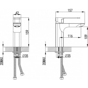 Смеситель для раковины IDDIS Slide черный (SLIBL00i01)