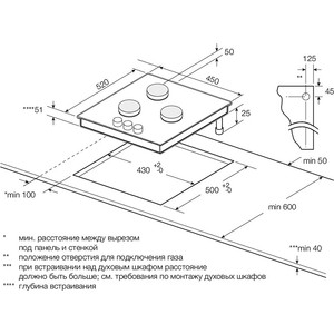Газовая варочная панель Graude GS 45.1 SM