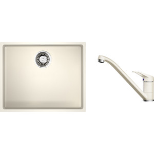 Кухонная мойка и смеситель Omoikiri Bosen 54-U WH белая (4993164, 4994164)