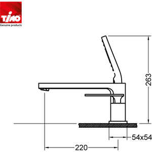 Смеситель на борт ванны Timo Torne на 4 отверстия, хром-белый (4330/00-16Y)
