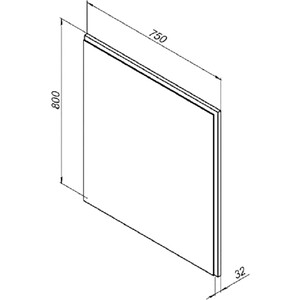Зеркало Aquanet Nova Lite 75 с подсветкой, дуб рошелье (242258)