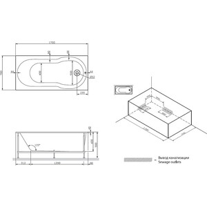 Фронтальная панель Am.Pm X-Joy (W88A-170-070W-P)