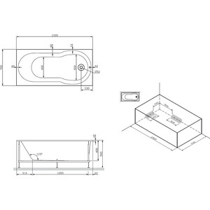 Фронтальная панель Am.Pm X-Joy (W88A-150-070W-P)