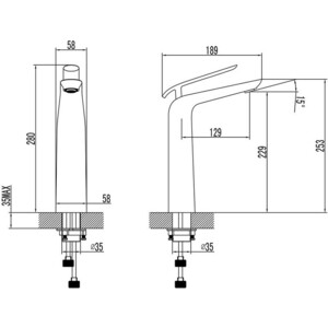 Смеситель для раковины Lemark Melange хром/белый (LM4909CW)