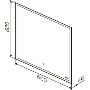 Зеркало Am.Pm Spirit 2.0 60 подсветка, сенсорный выключатель (M71AMOX0601SA)