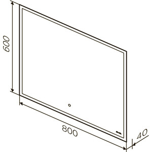 Зеркало Am.Pm Spirit 2.0 80 подсветка, сенсорный выключатель (M71AMOX0801SA)