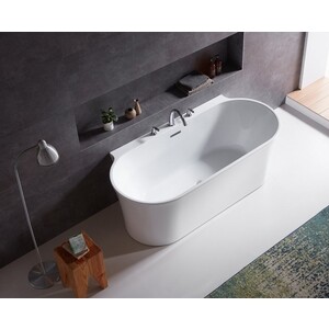 Акриловая ванна BelBagno 170x80 слив-перелив хром (BB409-1700-800)