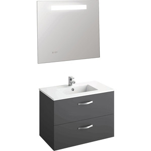 Мебель для ванной Jacob Delafon Ola 80 серый антрацит, 2 ящика