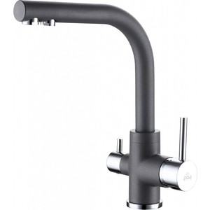 Смеситель для кухни Paulmark Essen с подключением фильтра, серый металлик (Es213011-402)