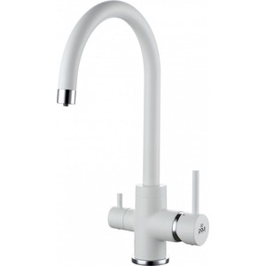 Смеситель для кухни Paulmark Essen под фильтр, белый матовый (Es213211-431)