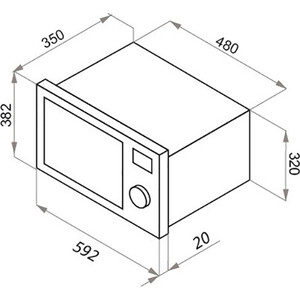 Встраиваемая микроволновая печь MAUNFELD XBMO202S