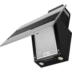 Вытяжка MAUNFELD Bridge 60 нержавеющая сталь\черное стекло