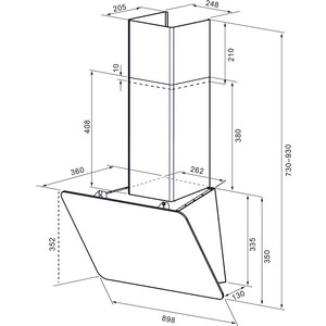 Вытяжка Krona Liora 900 black S