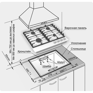 Газовая варочная панель GEFEST ПВГ 1212 К83