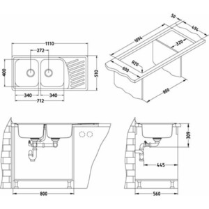 Кухонная мойка Alveus Elegant 70 нержавеющая сталь (1009386)